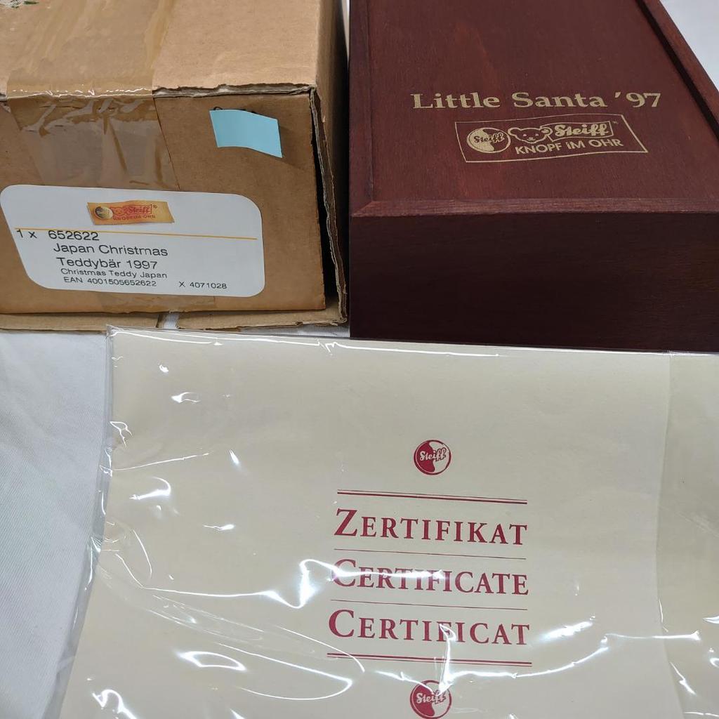 [Б/У] Steiff Маленький Санта '97 Плюшевый мишка 1997