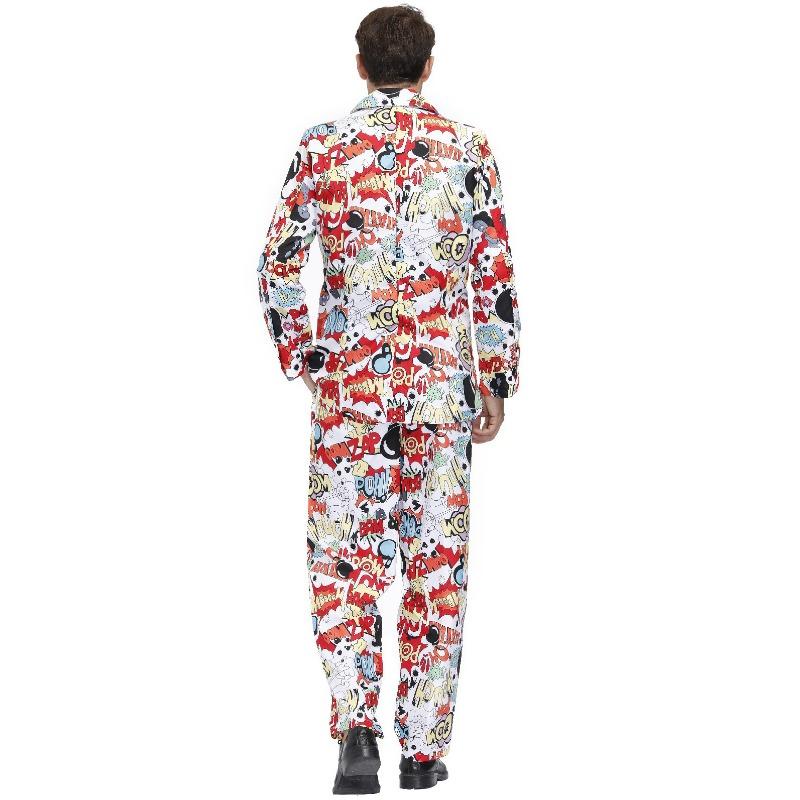Мужской костюм с принтом M-XL, костюм клоуна, костюм для дискотеки на Хэллоуин для мужчин