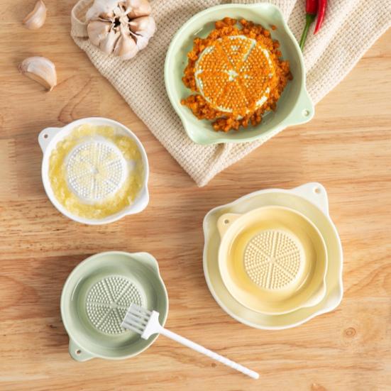 2Pcs Ceramic Grater Plate Set Ceramic Ginger Garlic Grater Plates