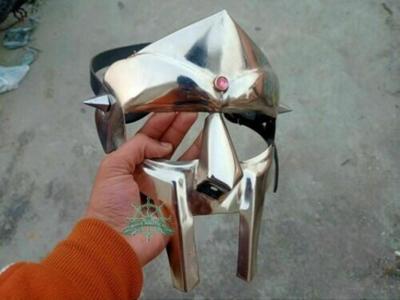 Маска MF Doom Гладиатор Mad-villain 18G Сталь Латунь Лицевая броня Средневековый шлем