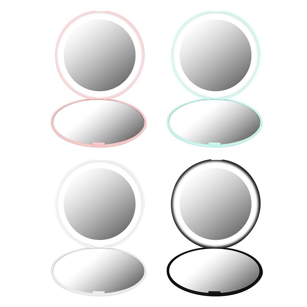 12 LEDs Mirror Foldable Mirror Portable Mirror Portable Foldable 10X Magnification Mini 12 LEDs Makeup Mirror Cosmetic Tool
