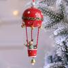 Рождественский кулон, железный воздушный шар, украшение с колокольчиком, фигурка Санта-Клауса, горячая