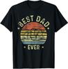 Best Dad Ever Retro Fist Bump Vintage Design Dad T-Shirt