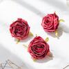 Large Rolled Edges Rose Head Handmade Diy Fake Roses Flowers Peplum Wedding Flower Artificial Shooting Props Decoration Fake Flowers