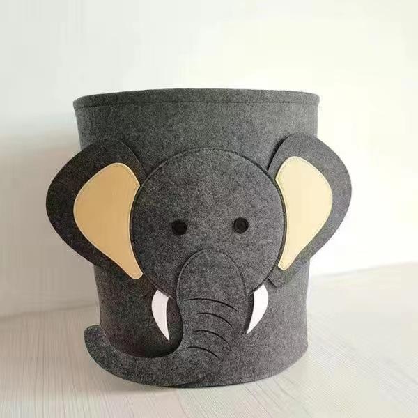 LargeCapacity Cartoon Animal Plush Storage Bin Washable Laundry Basket Lion Giraffe Design DurableFabric Home Organization Decor