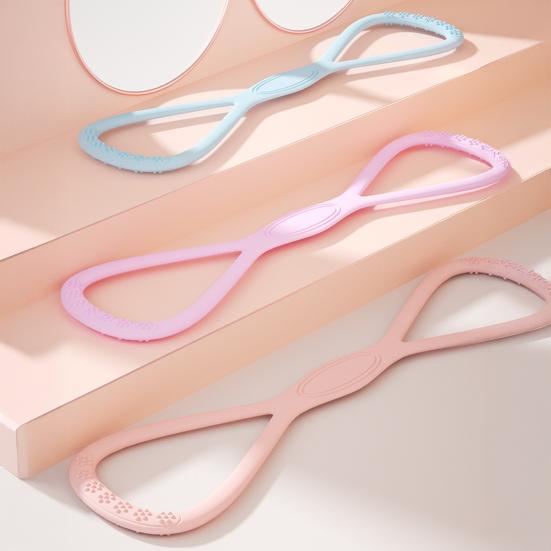 Фитнес-резинка в форме восьмерки, противоскользящий силикон, 35 фунтов, для мужчин и женщин, эспандер для груди, эластичный ремень, растяжка для плеч, йога, трос для натяжения