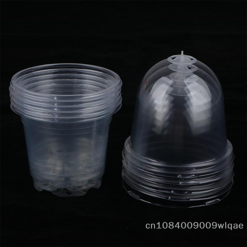 5 шт. Изолированный набор для рассады Прозрачный галлонный горшок для размножения с вентилируемой крышкой - Купол влажности для проращивания семян и клонирования растений