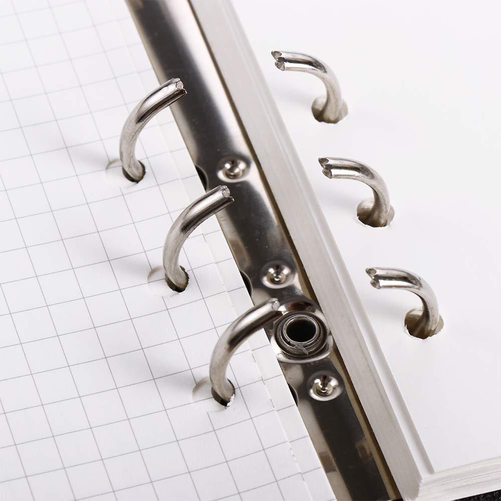 Office Supplies School Folder Transparent Clip File Notebook Binder Loose Leaf Ring Planner
