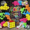 70 80S 90S Disco Radio Music Notes Aluminum Film Balloon Chain Arches Wreath Set Atmosphere Arrangement