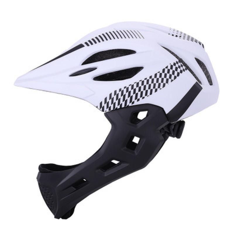 Kids Full Face Bicycle Helmet With LED Light Insect Net CE Certified EPS Lightweight Ventilated Mountain Bike Riding