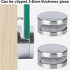 Zinc Alloy Glass Clips Silver Mirror Fasteners New Mirror Clip  Kitchen Cabinet