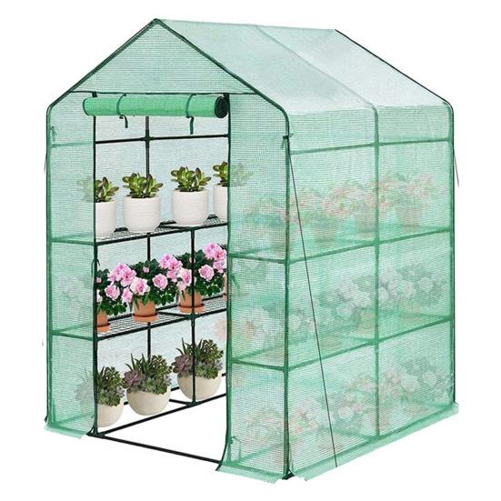 143x143x195CM Green House PE Cover Waterproof Replacement Cover with Door Thermal Insulation & Rainproof Greenhouses Transparent Cover Green Supplies