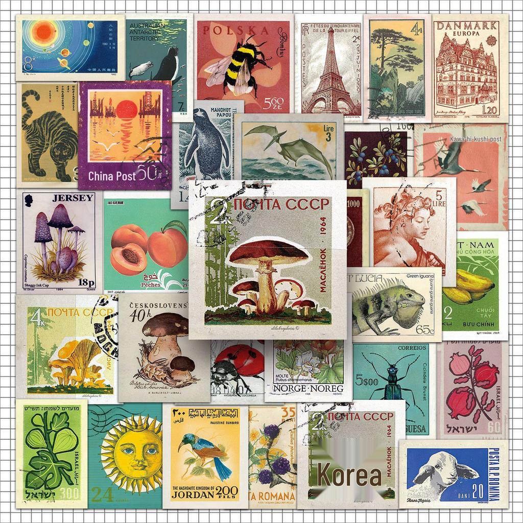 50 ретро-классических ностальгических декоративных наклеек для чемоданов, наушников, гитар, настольных компьютеров