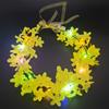 Women Girls Light Up Headband Christmas Party Decoration Halloween Crown Flower Glowing LED Wreath