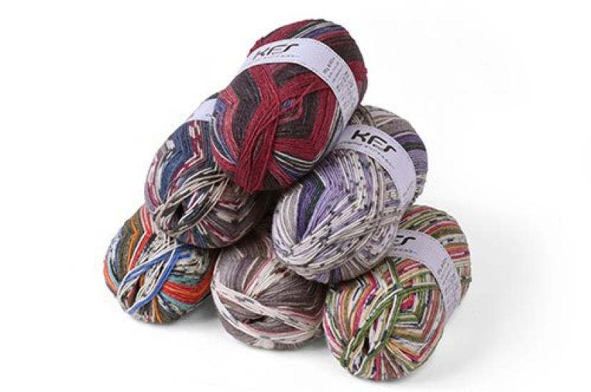 Opal Yarn Original Color KFS104 Iceland Lopy Multicolor Blue-Gray