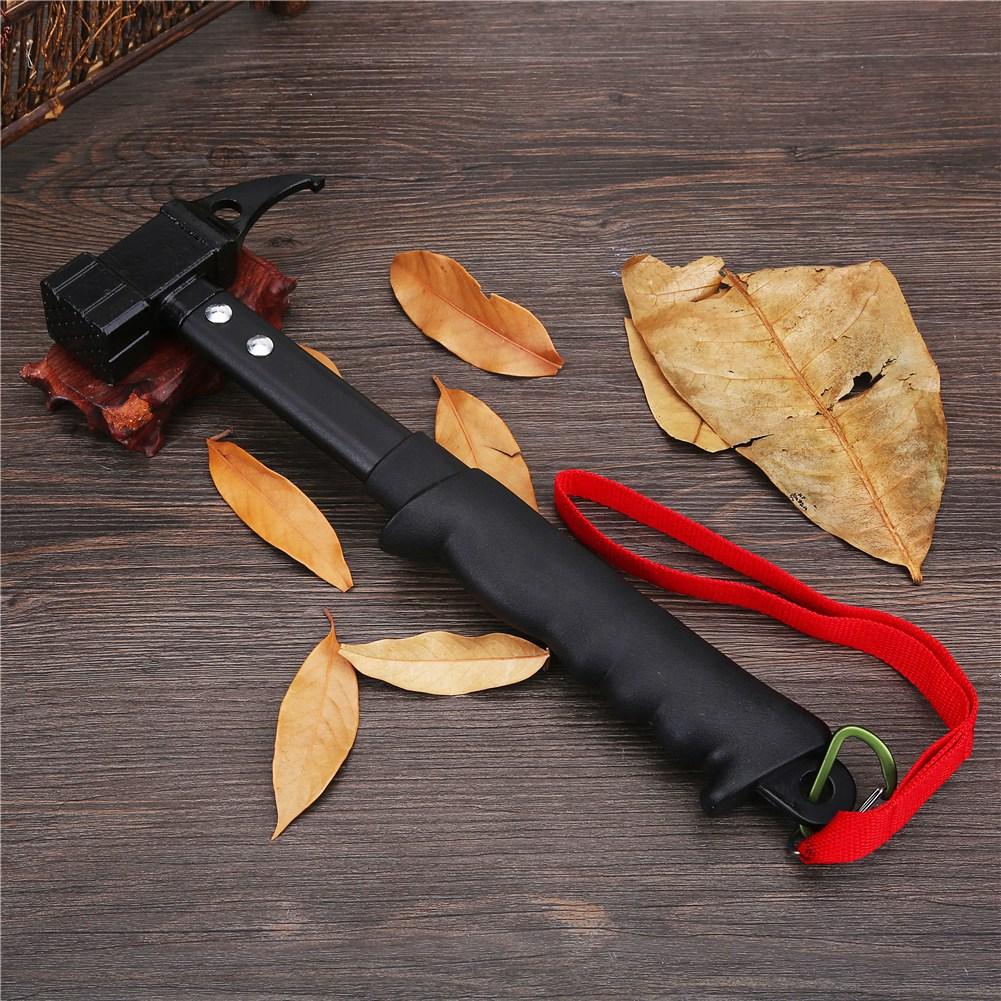 Молоток для наружного обрамления, высокопрочная резиновая ручка с головкой и гвоздодером для кемпинга