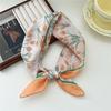 Cotton And Linen Small Square Scarf Silk Scarf Women'S Spring And Autumn New Style Artistic And Versatile Fashionable Temperament Headband Scarf