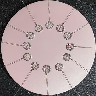 Мода 12 созвездий Овен Весы Рак Рыбы Водолей Дева Весы Лев Козерог Близнецы Телец Ожерелье Подвеска для женщин