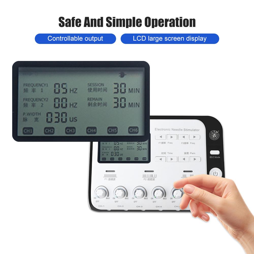 Миостимулятор EMS TENS Массажер для облегчения боли 6-канальный терапевтический аппарат