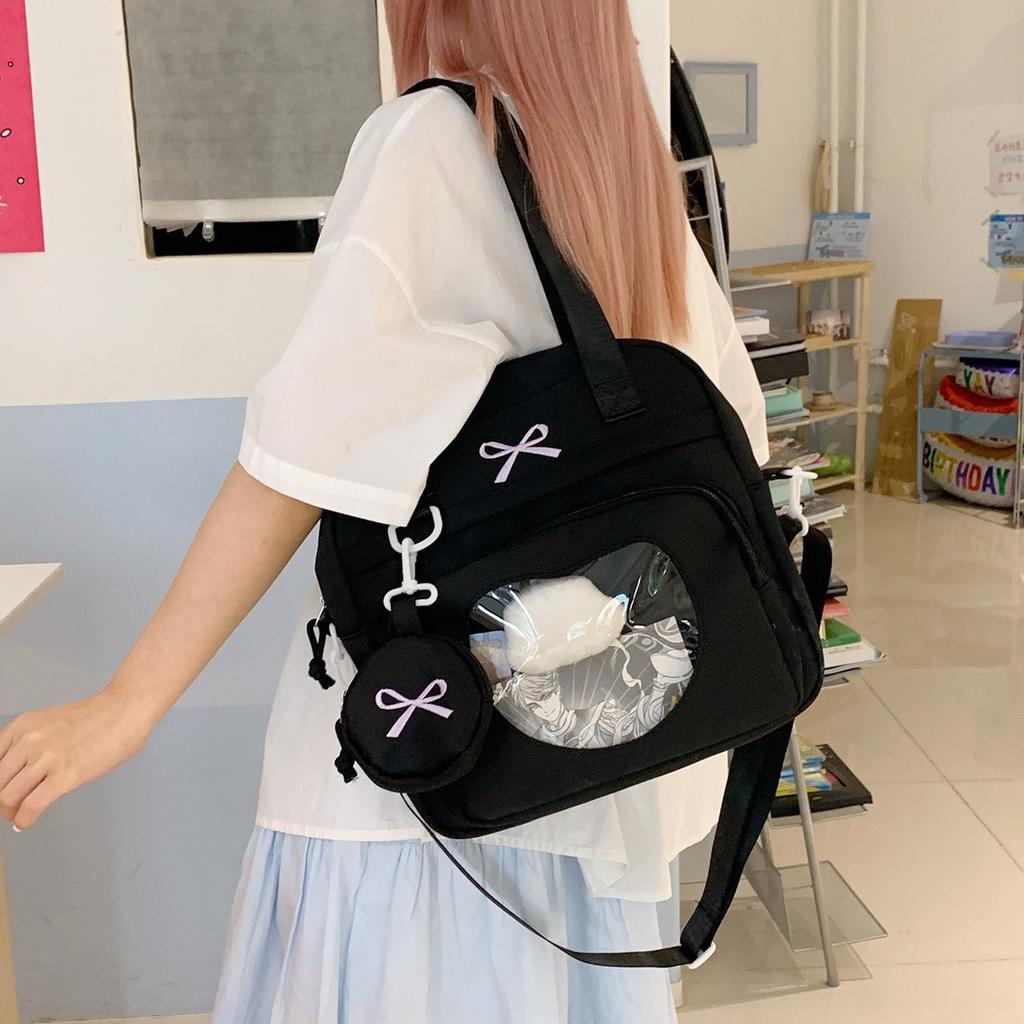 Прозрачная ита-сумка на плечо в форме сердца Любовь Япония Bolsos De Mujer Большая вместимость Sac Femme Сумки для поездок на работу и студентов для женщин Bolso