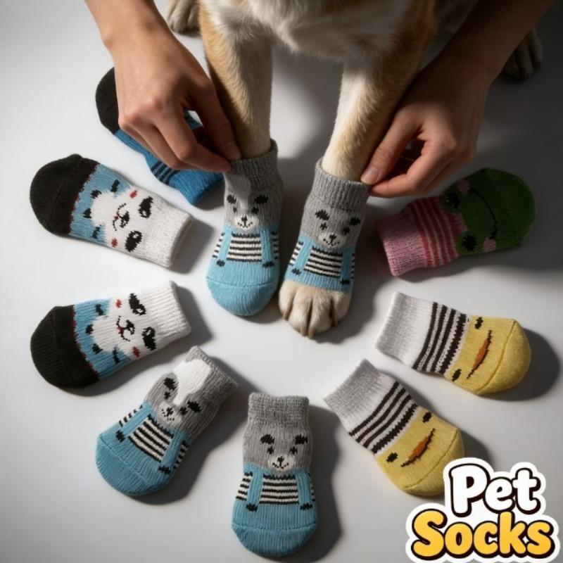 Non-Slip Pet Socks for Dogs Cats Anti-Scratch Paw Protector Indoor Wear