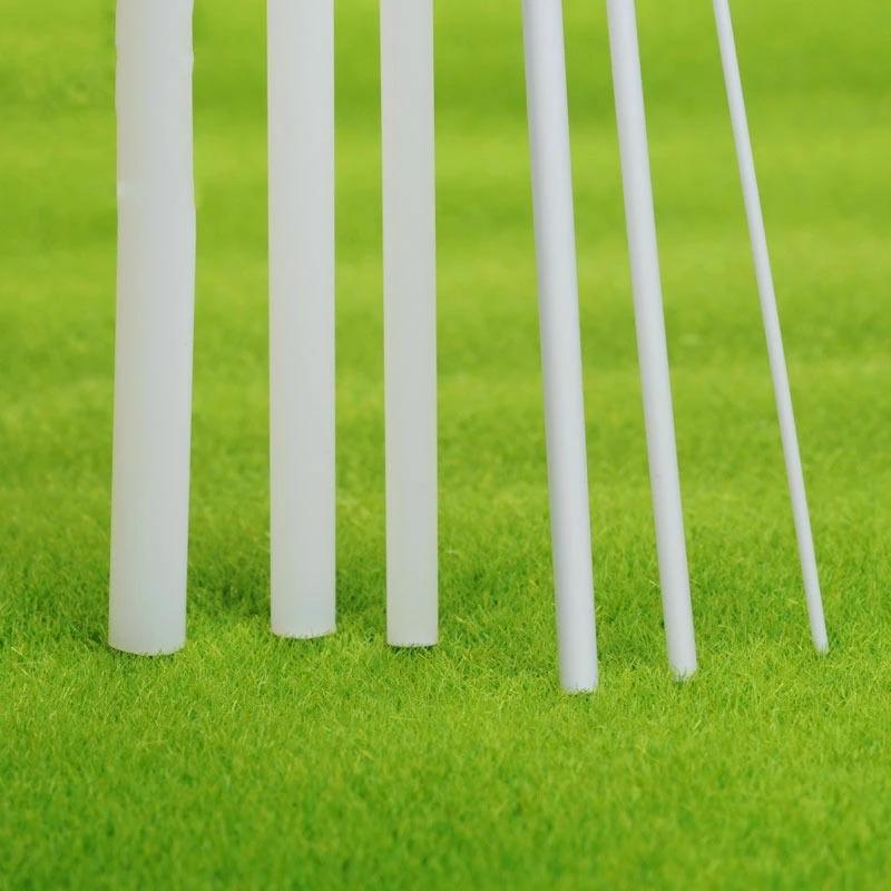 1/5/25/50PCS 0.5 To 15mm X250mm White ABS Styrene Plastic Round Bar Rods Diameter