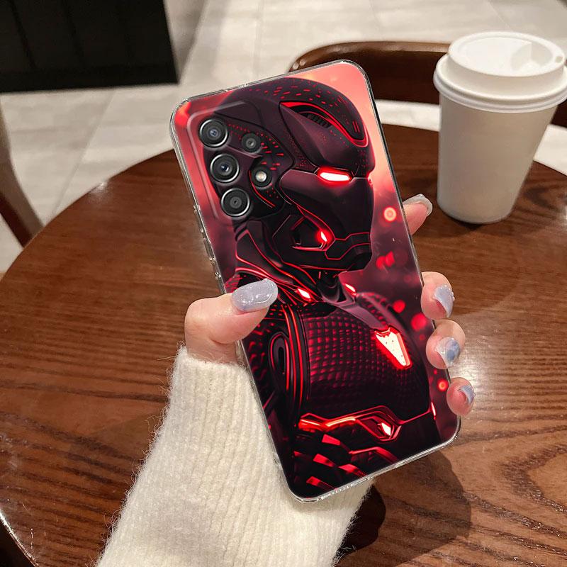 Чехол Spider Iron Man Black Panter Marvel Прозрачный для Samsung Galaxy A57 A37 A56 A36 A55 A54 A35 A26 A07 A17 A16 A06 A36 A15