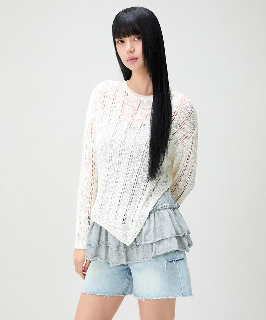MIXXO Slit See-Through Pullover Re Kaf74Qt_Miwkag50Qt