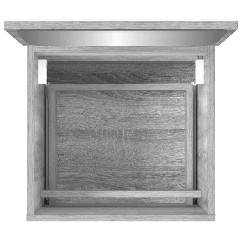 Bathroom Cabinet with Mirror Grey Sonoma Particleboard