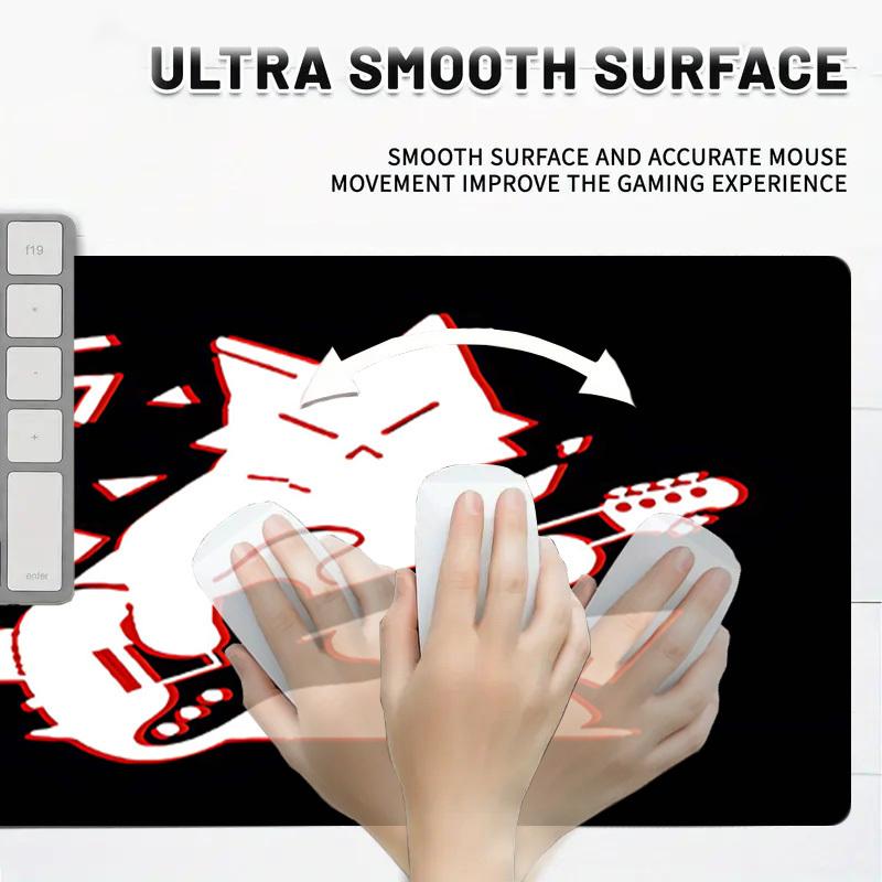 1PC cat guitar Oversized Mouse Pad - Non-Slip Rubber Base Perfect for Office School Esports Home Decor Desk Mat 317A