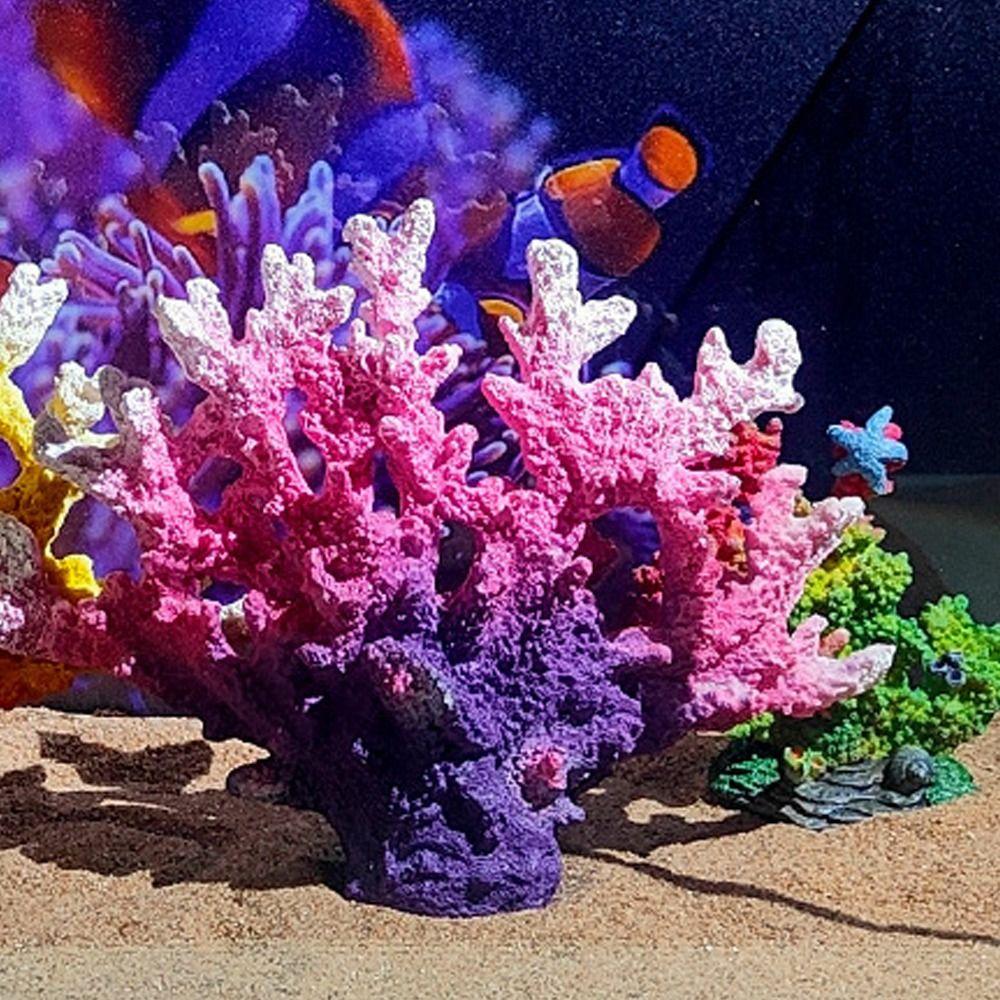 Colorful Artificial Coral Ornament Unique Coral Water Plant Figurines  For Aquarium Fish Tank