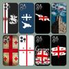 Чехол для телефона с флагом Грузии для iPhone 15,14,13,12,11,Plus,Pro Max,XS,X,XR,SE,Mini,8,7 Мягкий силиконовый черный чехол