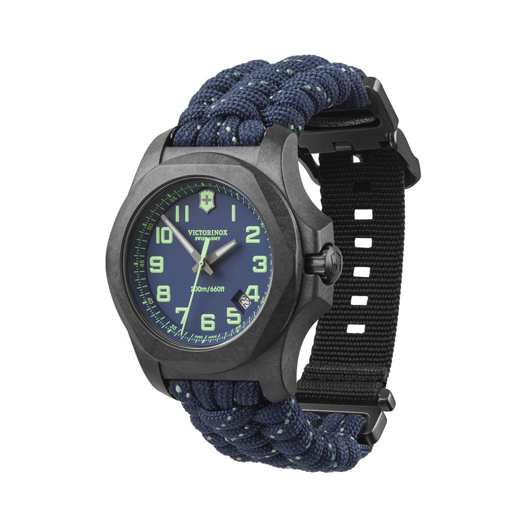 Часы VICTORINOX CARBON Carbon Case Черный Paracord Quartz Водонепроницаемый Подарочный Аналоговый 241860 INOX. Мужской []