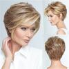 Synthetic Short Blonde Old Lady Wig Fancy Granny Cosplay Set Hair Christmas Halloween Women Wigs