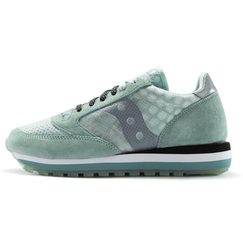 SAUCONY Jazz Triple Cushioning Anti-Slip Wear-Resistant Breathability Low-Top Casual Running Shoes Women's Light Blue Saucony S60554-2