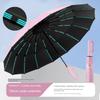 Umbrella with Enlarged and Thickened Reinforced Double-Ribbed Ring Buckle, Fully Automatic, Double-Layer Storm-Resistant, Large Size, Specifically