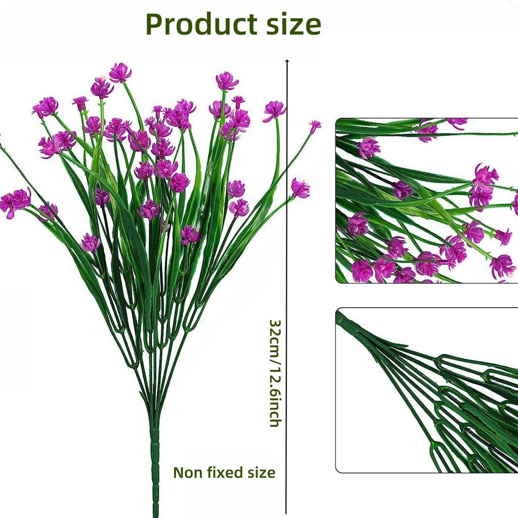 9Pack Realistic UV Resistant Artificial Flowers – Lifelike & Maintenance-Free Faux Plants for All-Season Home and Wedding Decor