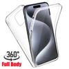 For iPhone 15 Pro Max Case 360 Full Body PC+TPU Shockproof Protective Cover Phone Cases For iPhone 15 Pro Max 15Pro 15ProMax Soft Silicone Case