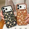 Чехол для телефона с цветочным узором «Маленькая пчелка» для iPhone Air 17 16 14 15 13 12 Pro Max 17 Pro 16e 11 Кожаная текстура TPU Ударопрочный чехол