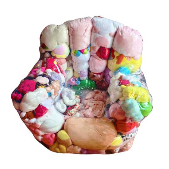 Stuffed Animal Storage Bean Bag Chair Cover Waterproof Clear PVC Extra Large Kids Plush Toy Storage Sofa Nursery Bedroom Dolls Organizing Sofa