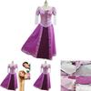 Elegant Adult Fairytale Princess Tangled Rapunzel Cosplay Costume For Halloween Parties