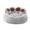 Dogs Fuzzy Nest Bed Cute Bear Paw Design Cat Sofa Bed Soft Fluffy Cushion Plush Cozy Pet Sleeping Bed for Small Medium Large Dogs And Cats