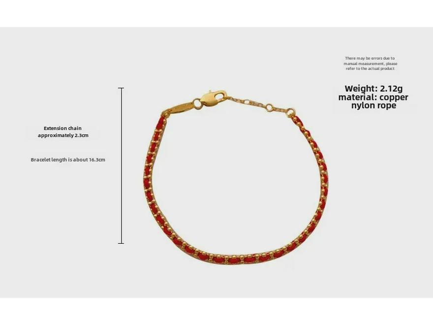 Модный высококачественный ретро-браслет из красной веревки - элегантные модные украшения для подруг