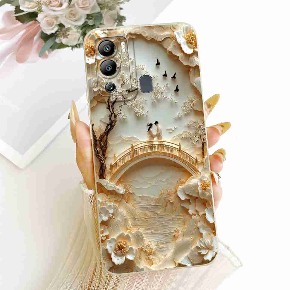 Cat Butterfly Case For Infinix Hot 12i Cases Soft Silicone Back Cover For Infinix Hot 12 i 12i Hot12i Case X665B X665 Fundas