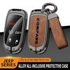 FJN1 Suitable for Jeep Compass COMPASS car key case 2021 2020 2019 2017 SUV zinc alloy high-end leather car key case auto accessories
