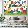 1 piece 2D flat dinosaur-themed birthday background decoration suitable for seasonal decorations and home décor. (wsj)