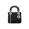 Сумка Lady Dior из овчины, Сумка на плечо, Сумка через плечо, Мини-сумка Женская Черная M0505PCAL-M900
