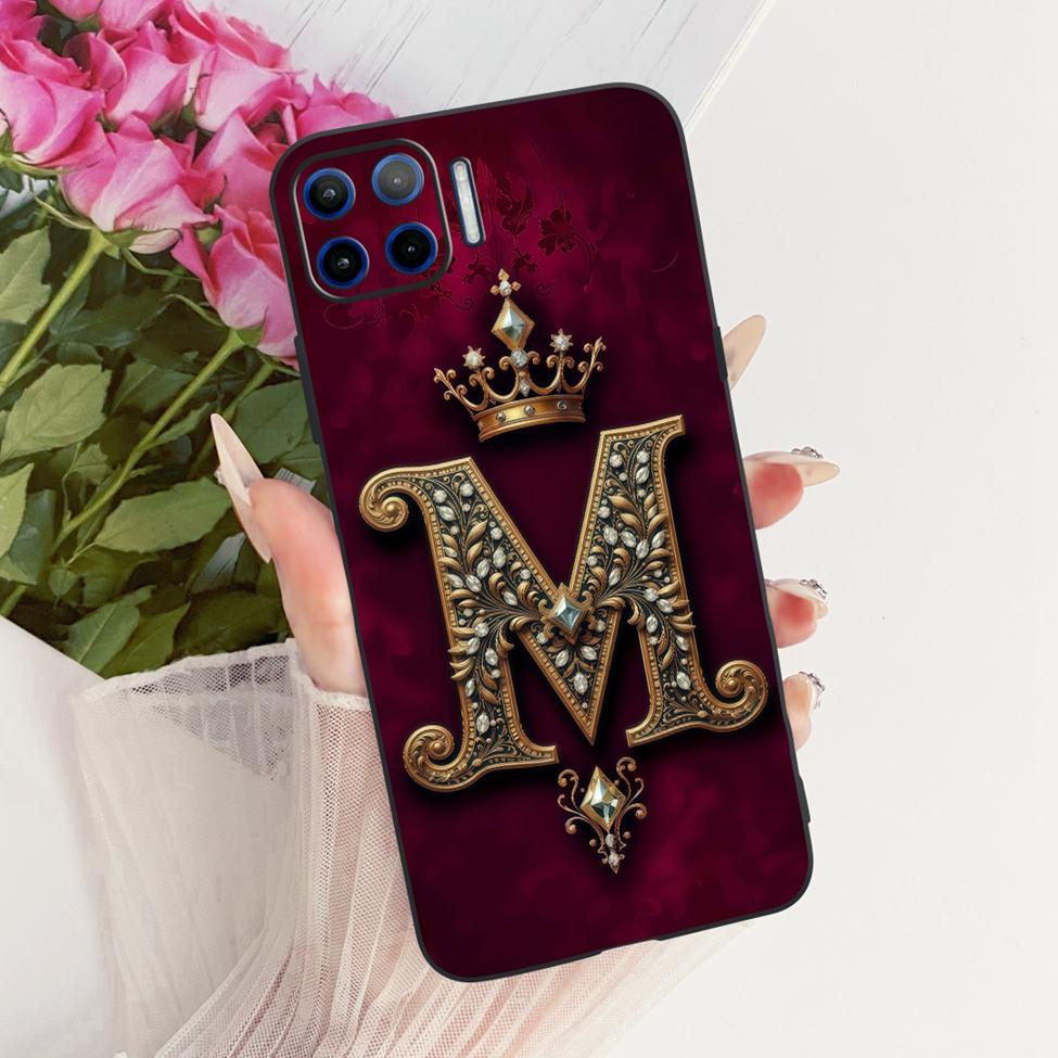 Чехол-бампер для Motorola Moto G 5G Plus Силиконовый Роскошная Корона Буквы от A до Z 2D Плоский Рисунок Мягкий Корпус XT2075 XT2075-2 XT2075-3