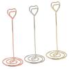 20 Pcs Table Number Holder 15cm Heart Shaped Place Card Holder Memo Clip Photo Stand