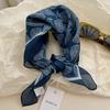 Korean Vintage Jacquard Cotton Linen Square Scarf With Paisley Print Breathable Lightweight Accessory